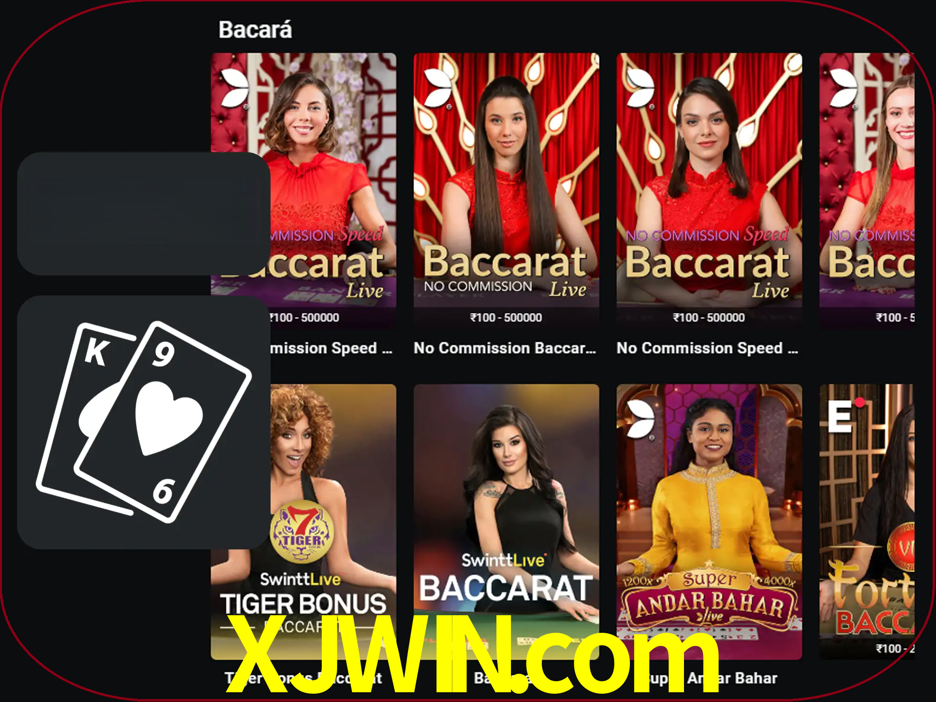 Ganhe muito dinheiro jogando jogos de bacará.