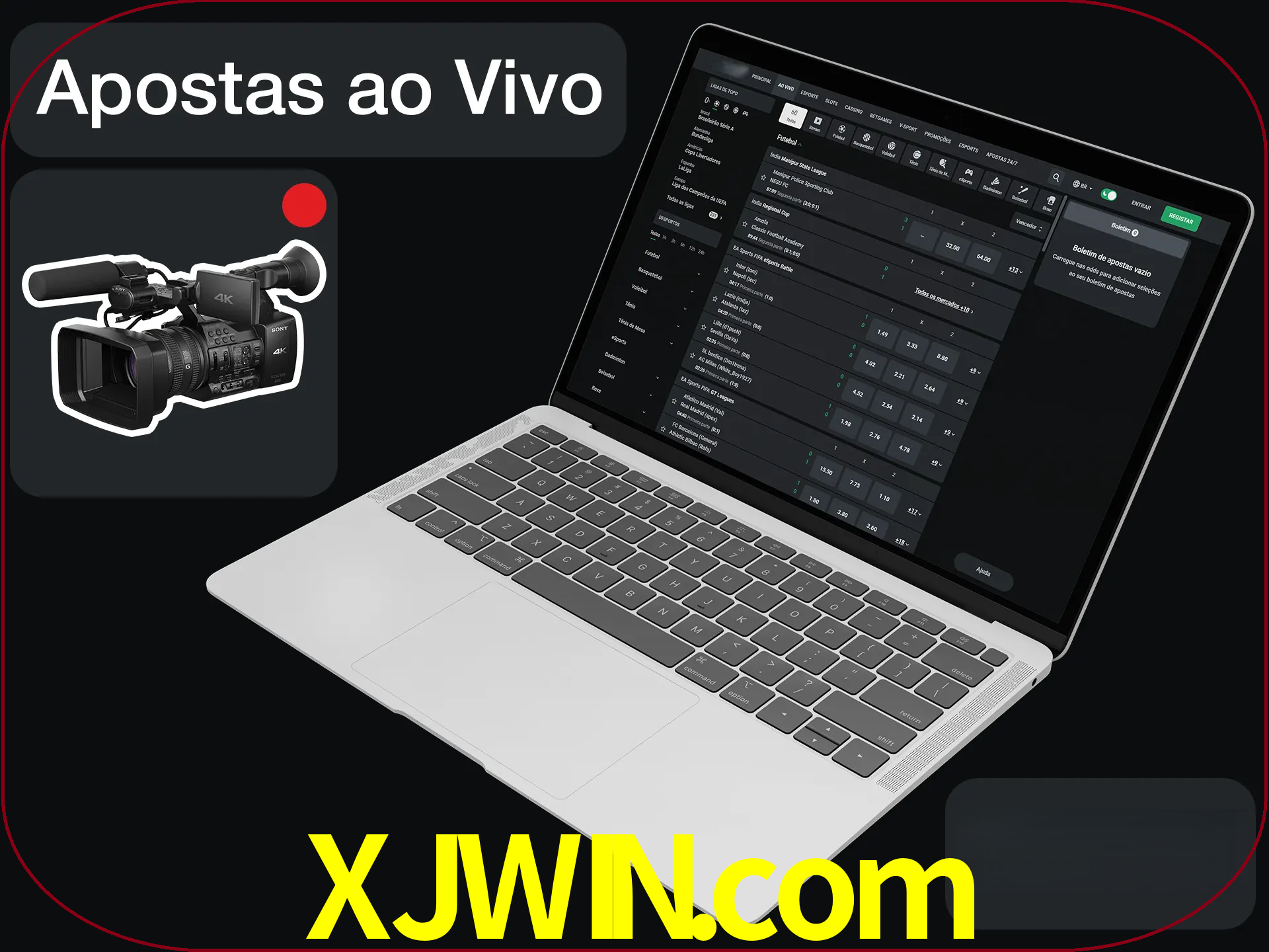Aposte em formato ao vivo em nosso site.